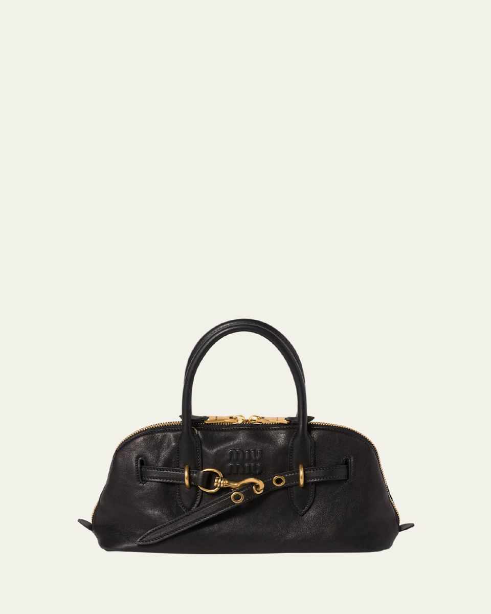 Lamb Leather Top-Handle Bag